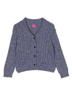 Cashmere in Love Kids Dorset cable-knit cardigan - Blue