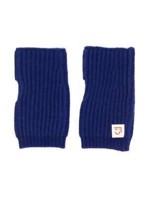 Cashmere in Love Kids fingerless cashmere mittens - Blue
