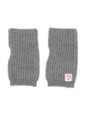 Cashmere in Love Kids fingerless cashmere mittens - Grey