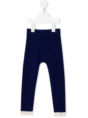 Cashmere in Love Kids Gia ribbed-knit cashmere leggings - Blue