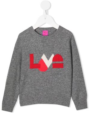 Cashmere in Love Kids logo cashmere jumper - Grey