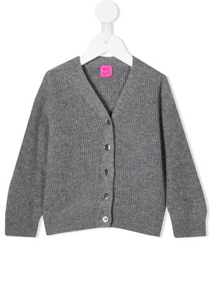 Cashmere in Love Kids Mimi ribbed-knit cashmere cardigan - Grey