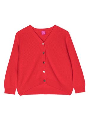 Cashmere in Love Kids Mimi ribbed-knit cashmere cardigan - Red