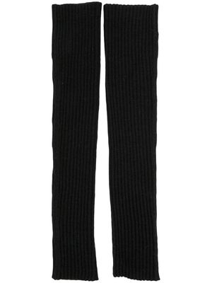 Cashmere In Love Lala ribbed knit arm warmers - Black