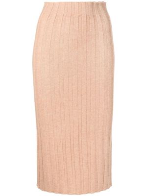 Cashmere In Love Lenny cashmere pencil skirt - Brown