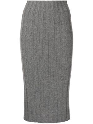 Cashmere In Love Lenny chunky-knit skirt - Grey