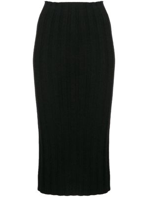 Cashmere In Love Lenny ribbed-knit skirt - Black