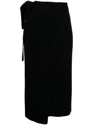 Cashmere In Love Lucy side-tie midi skirt - Black