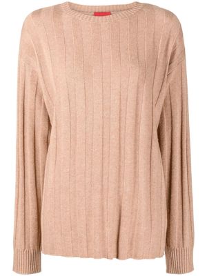 Cashmere In Love Millie ribbed-knit jumper - Brown