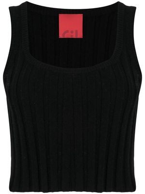 Cashmere In Love Orla cashmere cropped top - Black