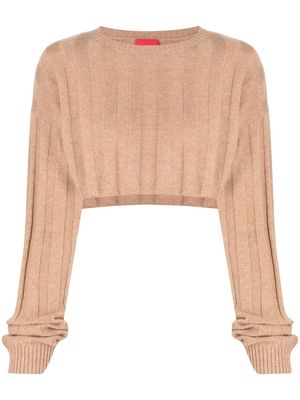 Cashmere In Love Remy cropped jumper - Brown