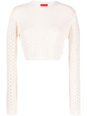 Cashmere In Love Ria crochet-knit jumper - White