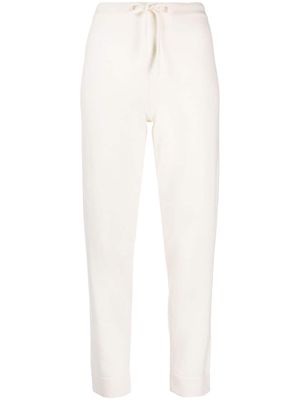 Cashmere In Love Sarah fine-knit track pants - White