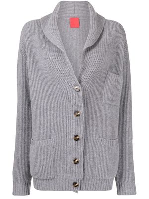 Cashmere In Love shawl-lapels knitted cardigan - Grey