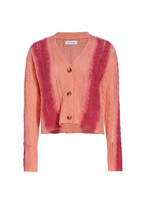Cashmere Lofty Cable-Knit Cardigan