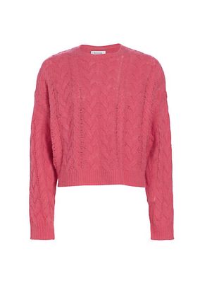 Cashmere Lofty Cable-Knit Sweater