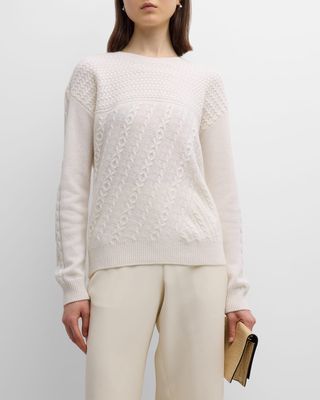 Cashmere Mixed Cable-Knit Sweater