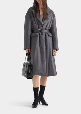 Cashmere Padded Belted Coat