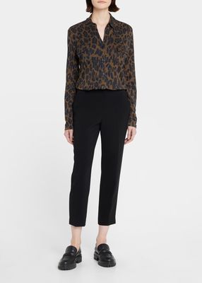 Cashmere Printed Button-Front Shirt