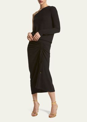 Cashmere Ruched Sarong Skirt