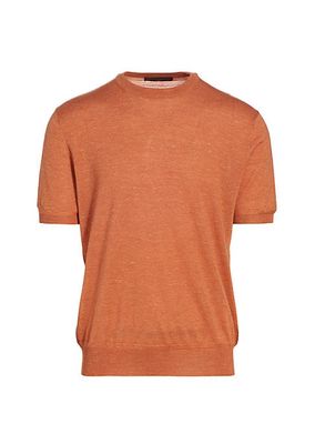 Cashmere-Silk Short-Sleeve Knit T-Shirt