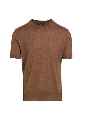 Cashmere-Silk Short-Sleeve Sweater