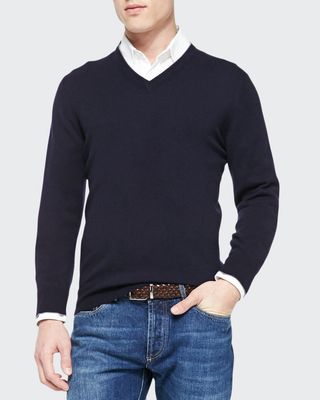 Cashmere V-Neck Pullover Sweater