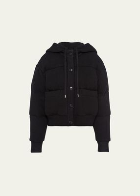 CASHMERE WOOL HOODED PUFFER