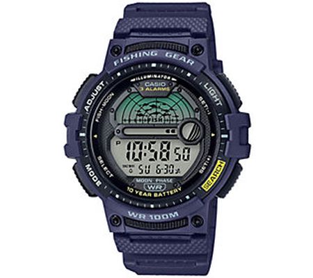 Casio Fishing Timer and Moon Graph Blue Watch