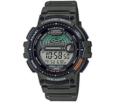 Casio Fishing Timer and Moon Graph Grey Watch