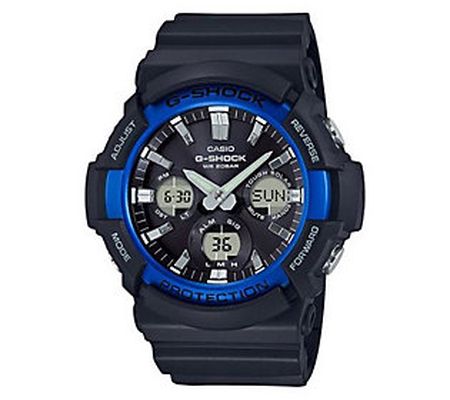 Casio G-Shock Solar-Powered Watch, Black Strap