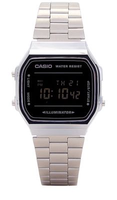 Casio Vintage A168 Series Watch in Metallic Silver.