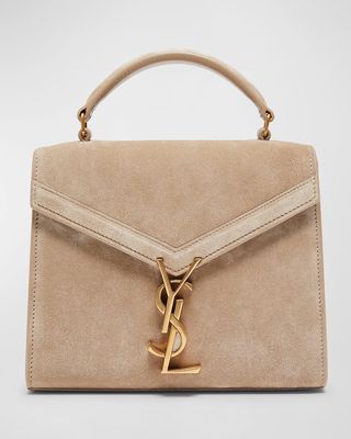 Cassandra Mini Suede Top-Handle Bag