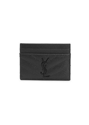 Cassandre Matelassé Card Case in Smooth Leather