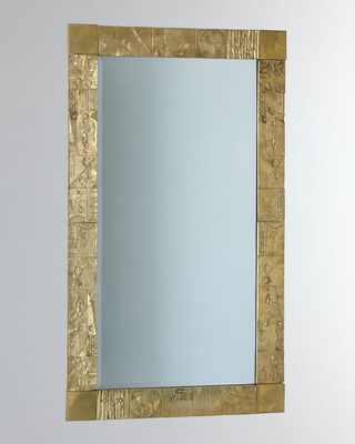 Cast Brass Geometric Mirror