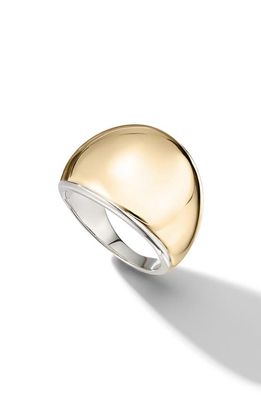 CAST Gold Play Dome Ring in Sterling Silver W/9K Gold