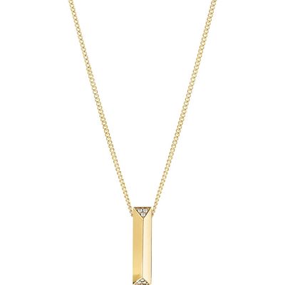 Cast The Blade Pavé Diamond Pendant in Gold 