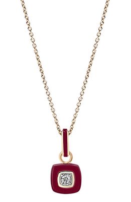 CAST The Brilliant Diamond Pendant Necklace in Sterling Silver 9K/Red
