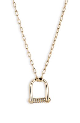 Cast The Code Diamond Pendant Necklace in Gold