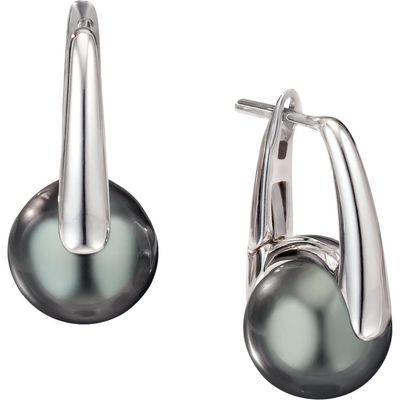 Cast The Daring Tahitian Pearl Drop Earrings in Silver 