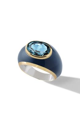 CAST The Highlight Dome Ring - Blue Topaz in Sterling Silver