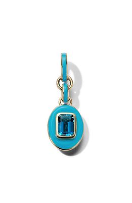 CAST The Stone Charm in Sterling Silver/Blue Topaz