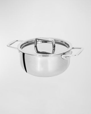 Castel Pro Mini Fixed-Handle Stewpan with Lid, 0.7 Qt