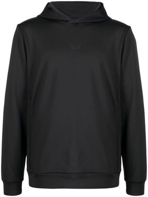 Castore logo-print long-sleeve hoodie - Black
