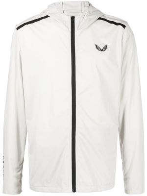 Castore logo-print zip-up jacket - Grey