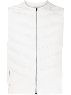 Castore quilted zip-up gilet - White