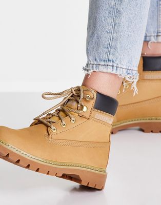 CAT Footwear Lyric lace-up boots in honey-Brown