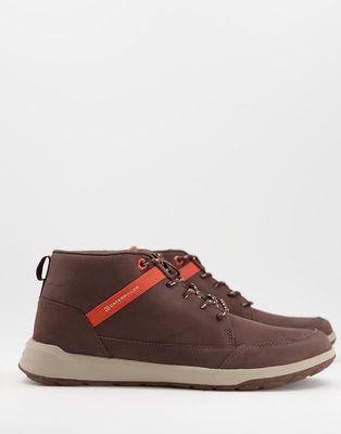 Cat Footwear quest mid hybrid boots in brown leather