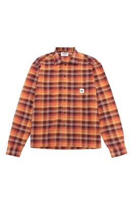CAT WWR Check Workwear Button-Up Shirt in Orange Multicolor