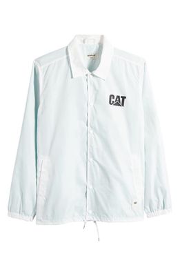 CAT WWR Cotton Snap-Up Graphic Coach's Jacket in Faded Liatris